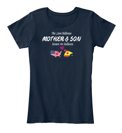 The Love Between Mother & Son Knows No Distance New Navy T-Shirt Front