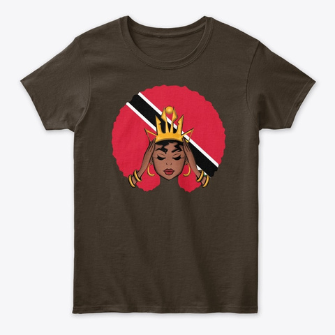 Trinidad And Tobago Queen Dark Chocolate T-Shirt Front