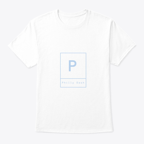 Philly Dash Element Apparel  White T-Shirt Front