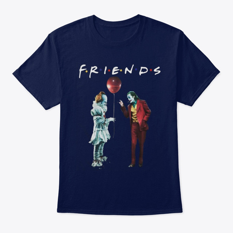 Pennywise Joker Friends Tv Show Shirt Navy T-Shirt Front