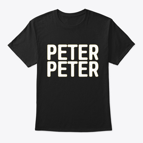 Peter Peter T Shirt Halloween Pumpkin Black Camiseta Front