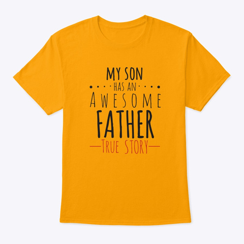 Awesome Father Gold T-Shirt Front