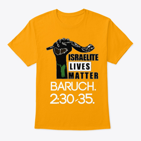 "Tru Brew Israelite Lives Matter." Gold T-Shirt Front