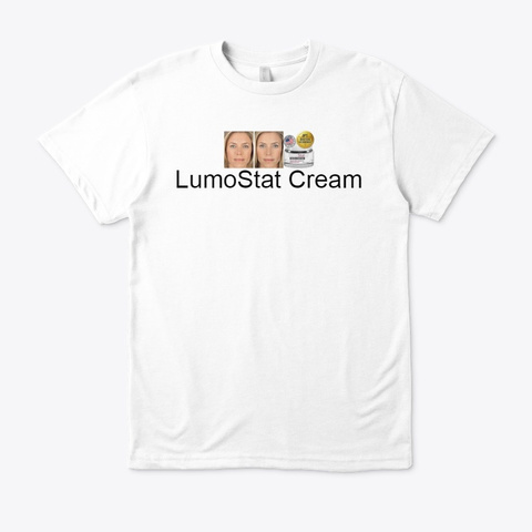 Lumo Stat Cream “Legit” Discount Offer White T-Shirt Front
