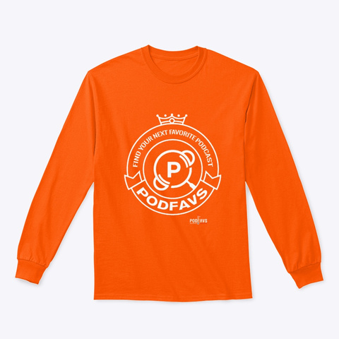 The Podfavs Crest Safety Orange T-Shirt Front