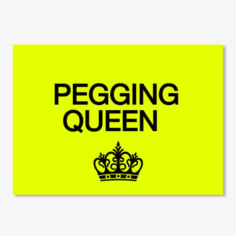 Pegging Queen Stickers Neon Yellow T-Shirt Front