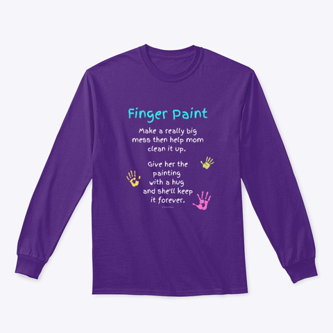 Finger Paint Purple T-Shirt Front