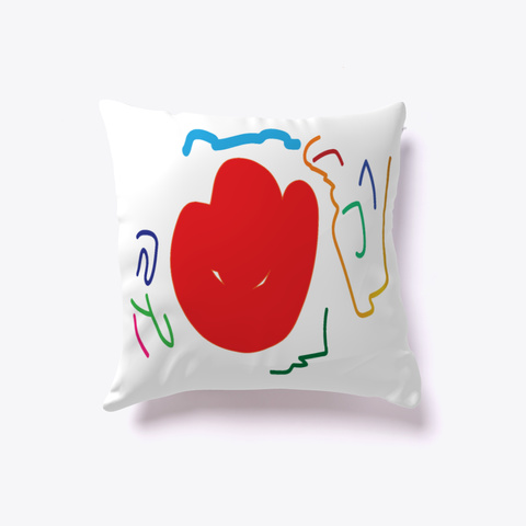 Funny Pillows   Very Cute White Kaos Front