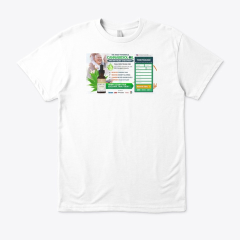 Herbal Grown Cbd Oil Work White T-Shirt Front
