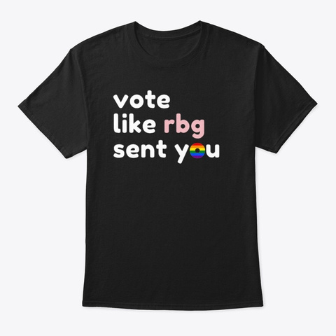 Rbg Lgbtq Rights Black T-Shirt Front