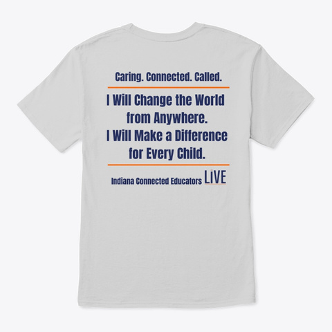 In Connected Ed Live Merch Light Steel T-Shirt Back