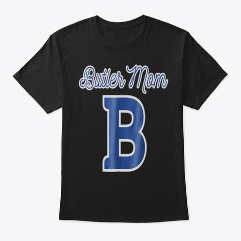 Butler University Bulldogs Mom T Shirt69 Black Camiseta Front