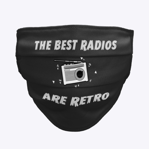 Retro Radio  Black T-Shirt Front