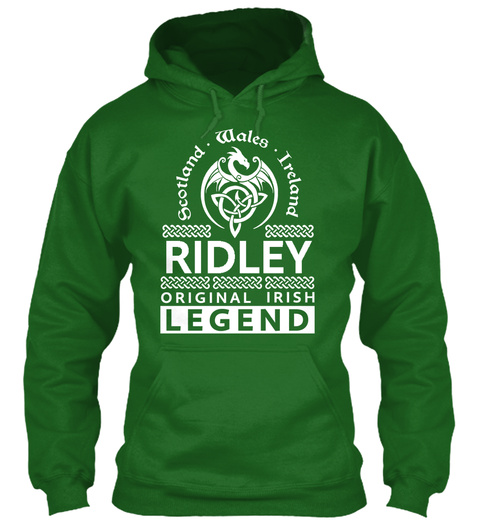 Scotland Wales Ireland Ridley Original Irish Legend Irish Green T-Shirt Front