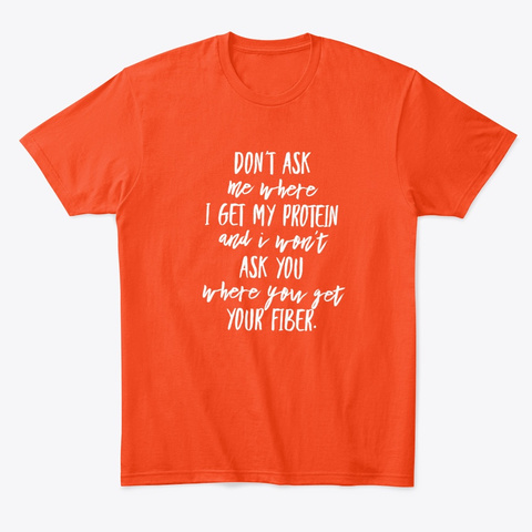 Funny Vegan / Vegetarian Shirt Deep Orange  T-Shirt Front