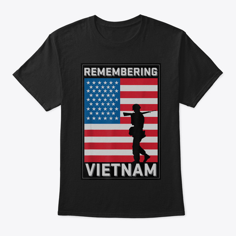 National Vietnam War Veterans Day Tshirt Black T-Shirt Front