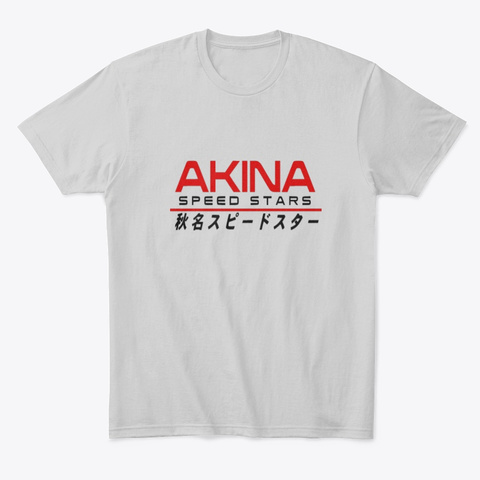 Akina Speed Stars Light Heather Grey  T-Shirt Front