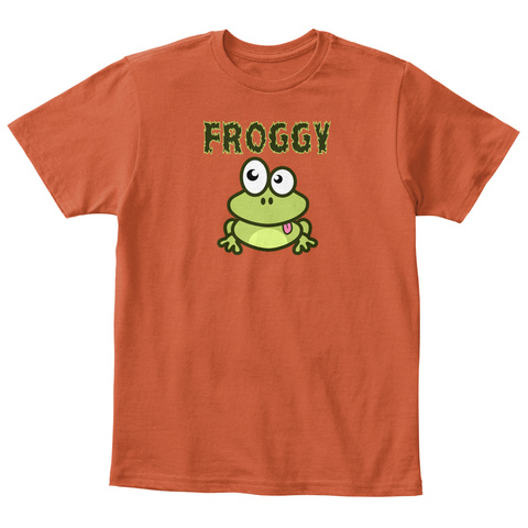 Froggy Deep Orange  T-Shirt Front