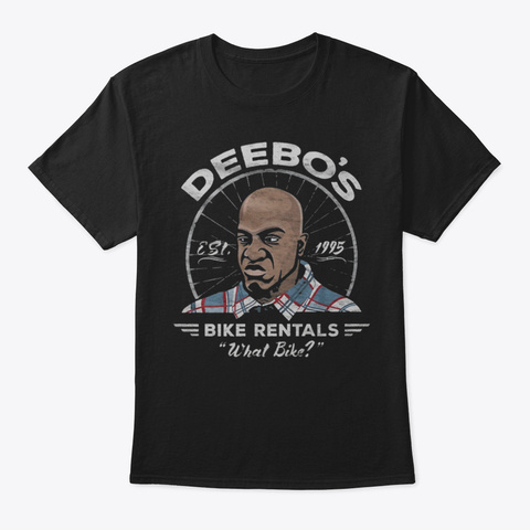 Deebos Bike Rentals Tshirt  Funny Biker  Black áo T-Shirt Front