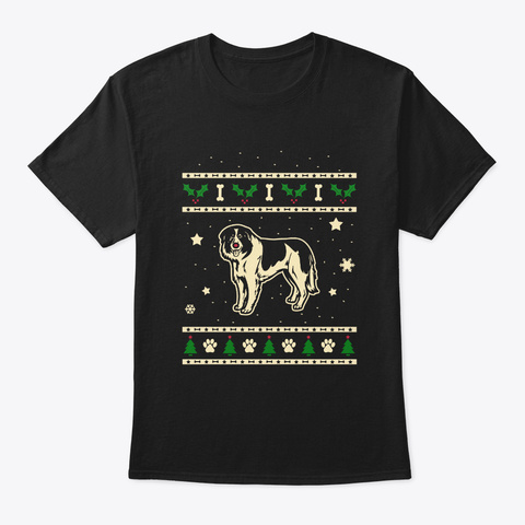 Christmas Bucovina Shepherd Gift Black T-Shirt Front