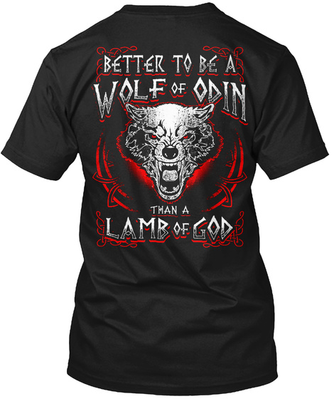Wolf Of Odin       Lamb Of God Black T-Shirt Back