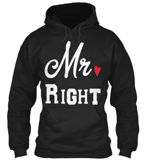 Mr Right Black T-Shirt Front