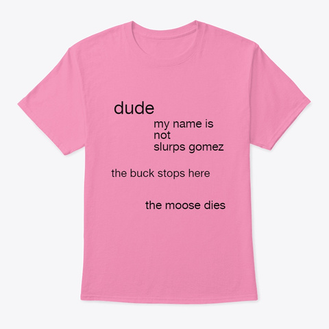 Slurps Gomez Pink T-Shirt Front