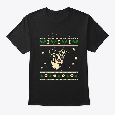 Christmas Brazilian Terrier Gift Black T-Shirt Front