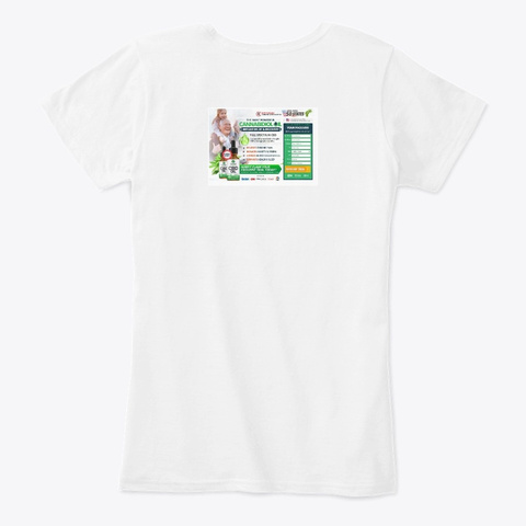 Canna Organic Cbd 2021 White T-Shirt Back
