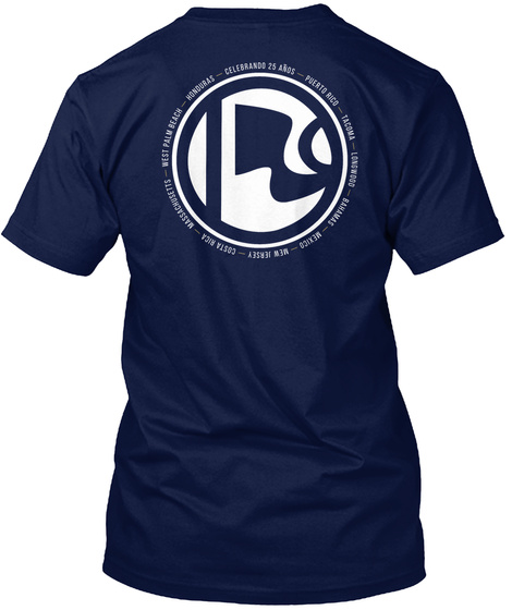 Irc Family (Light Letters) Navy T-Shirt Back