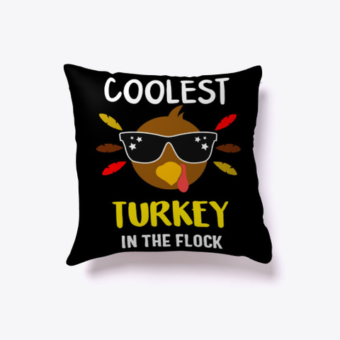 Cute Coolest Turkey In The Flock Black Maglietta Front