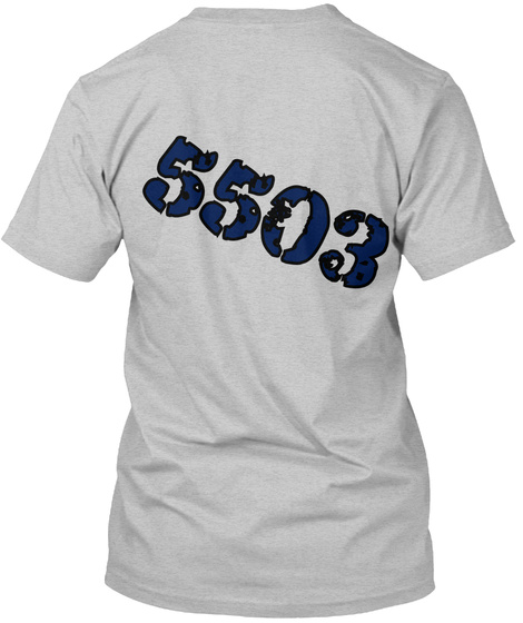 5503 Light Heather Grey  T-Shirt Back