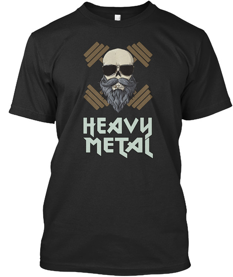 Heavy Metal Workout Black T-Shirt Front
