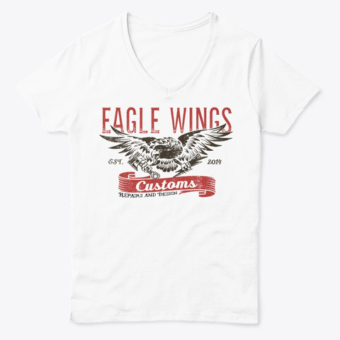 Eagle Wings Collection White  T-Shirt Front