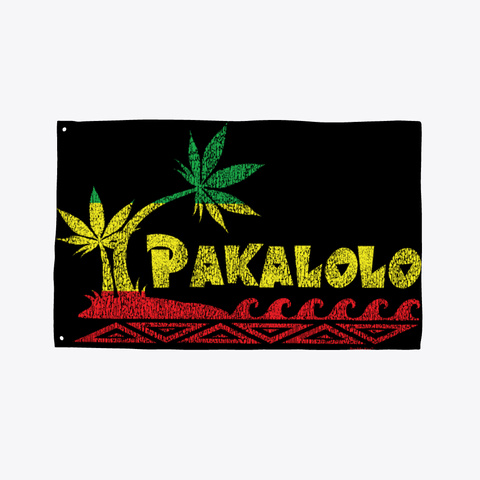 Pakalolo Flag Black áo T-Shirt Front