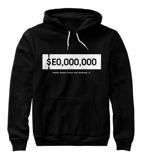 $E0,000,000 Black T-Shirt Front