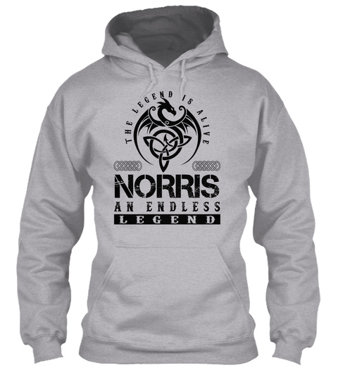 Norris   Legends Alive Sport Grey T-Shirt Front