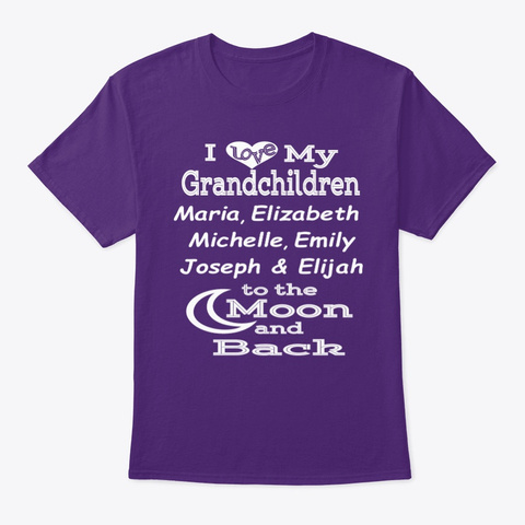 To The Moon And Back Purple T-Shirt Front