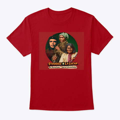 Che Guevara, Harriet Tubman, Geronimo Deep Red T-Shirt Front