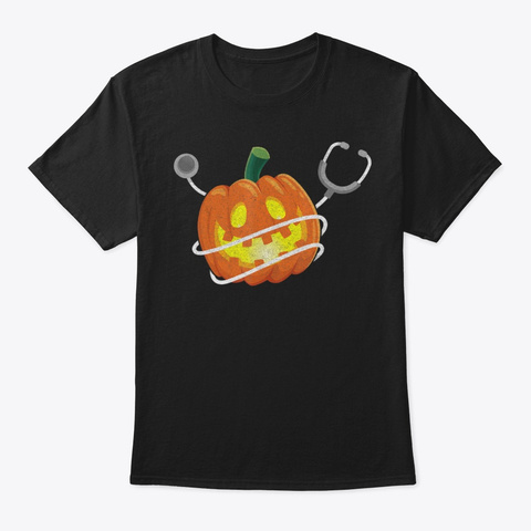 Nurse Doctor Halloween Costume Stethosco Black T-Shirt Front