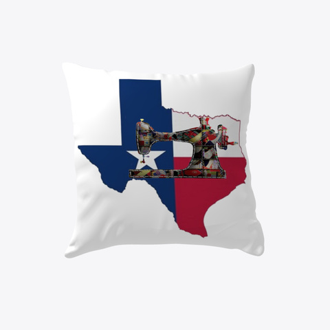 Texas Sewing Pillow White Maglietta Front