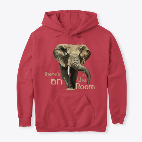 There's An Elephant In The Room Cardinal Red T-Shirt Front