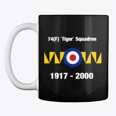 74(F) `tiger` Squadron Mug Black T-Shirt Front