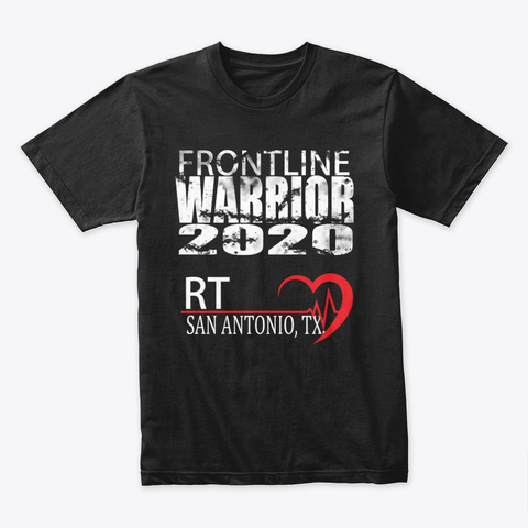 Frontline Warrior Rt San Antonio Black T-Shirt Front