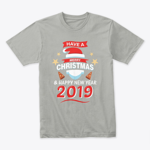 Christmas And New Year Brand T Shirt Light Grey T-Shirt Front