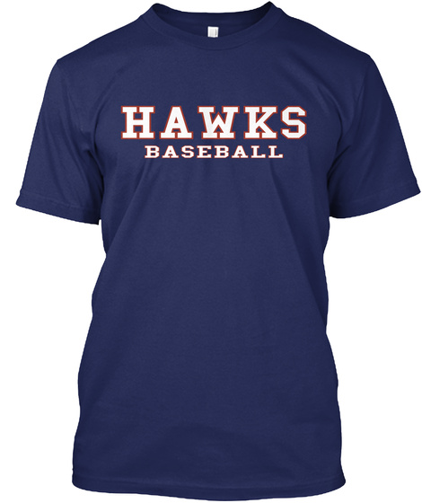 Hawks Baseball Midnight Navy T-Shirt Front