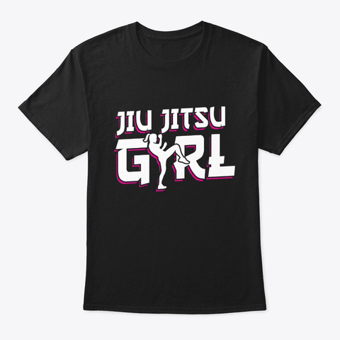 Jiu Jitsu Girl Martial Arts Mixed Martia Black T-Shirt Front