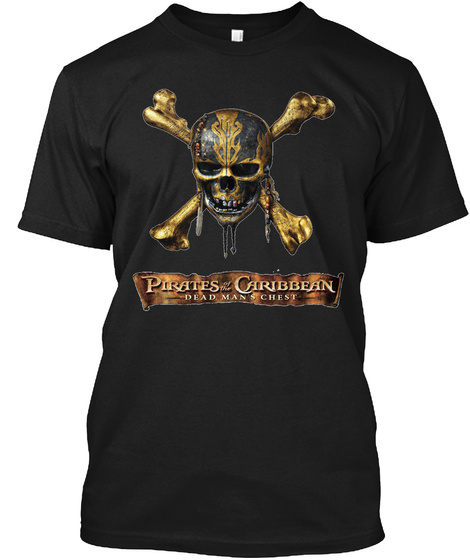 Pirates Of The Caribbean Dead Mans Chest Black T-Shirt Front