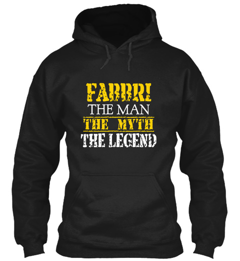Fabbri  The Man The  Myth The Legend Black T-Shirt Front