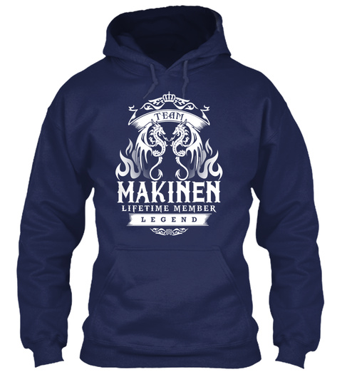 Team Makinen Lifetime Member Legend Navy T-Shirt Front